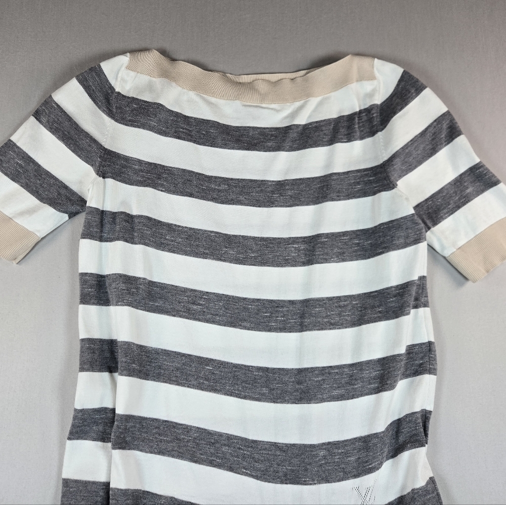 Louis Vuitton Striped Ruched Cotton Dress - Size Small - Picture 2 of 11